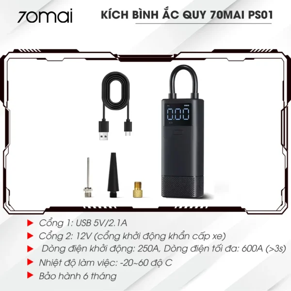 Kích bình ắc quy 70mai PS01